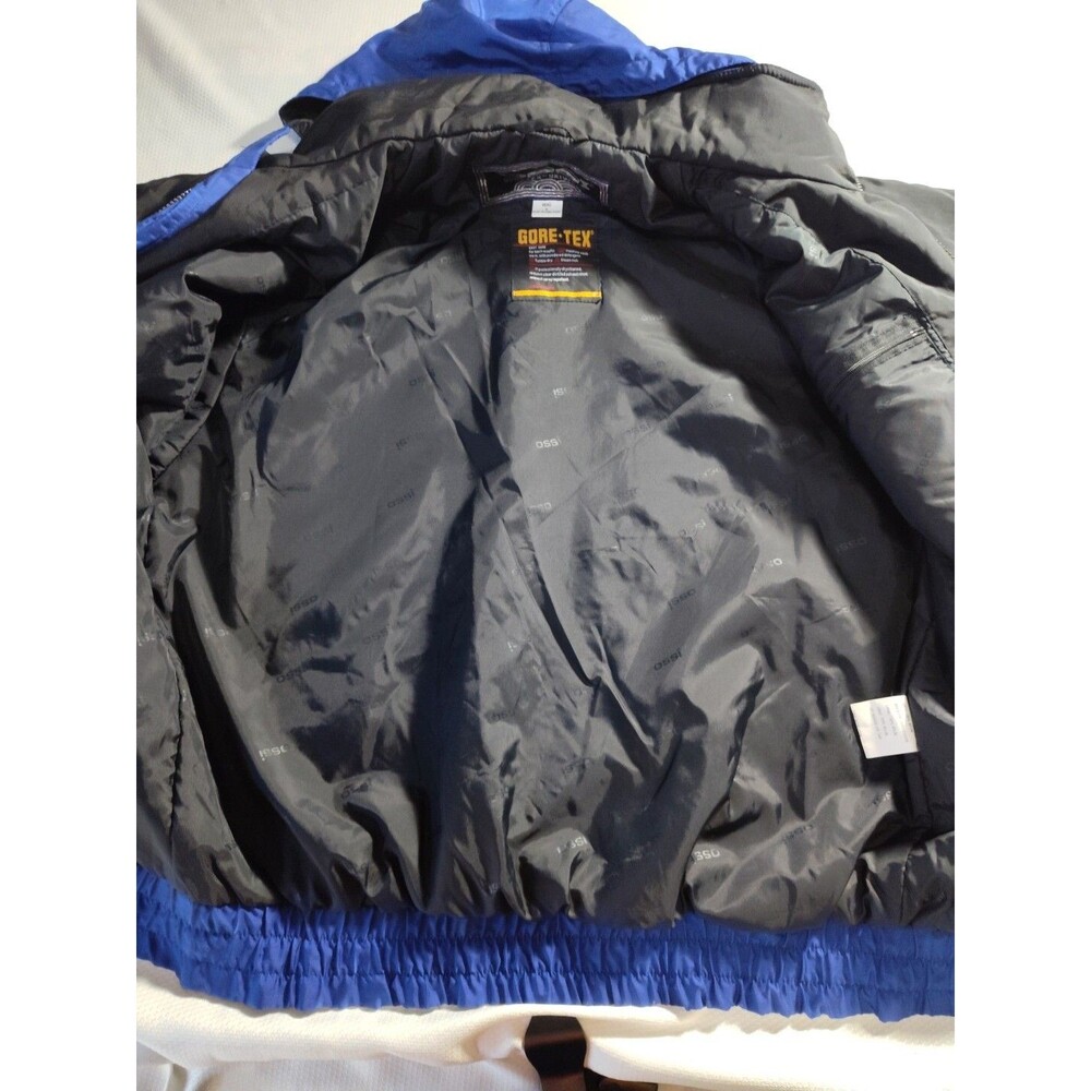 Gore Tex Ski Pro Ossi Coat Mens Medium Blue White Black Shell Full Zip  779 - Picture 3 of 12